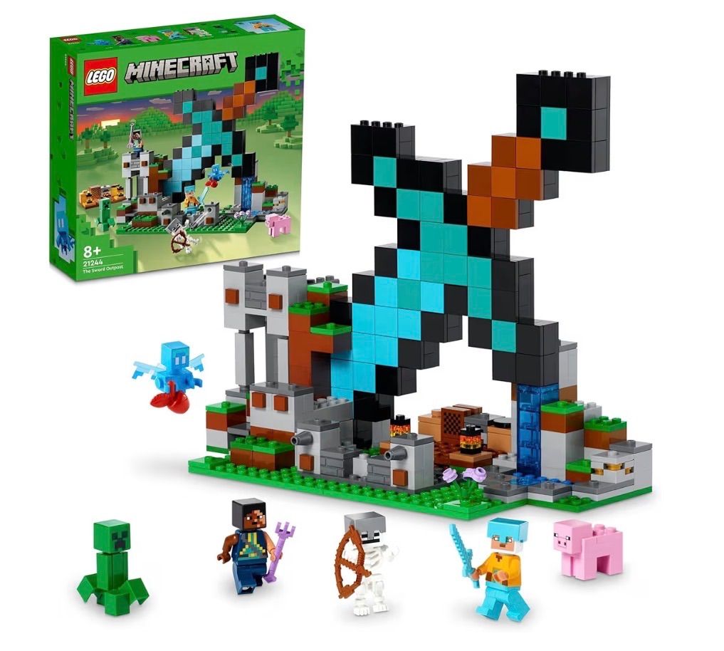 レゴ LEGO マインクラフト ダイヤモンドの剣の基地 おもちゃ 玩具 プレゼント ブロック 男の子 女の子 子供 8歳 9歳 10歳 小学生 マイクラ Minecraft グッズ