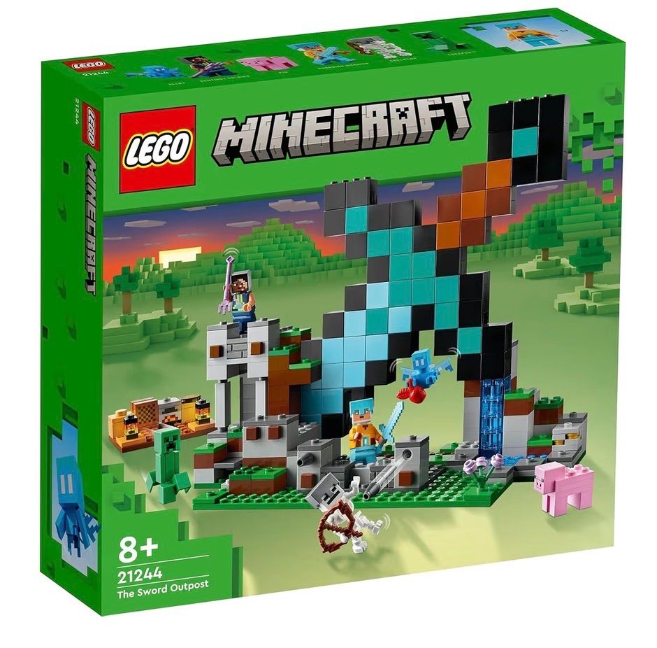 レゴ LEGO マインクラフト ダイヤモンドの剣の基地 おもちゃ 玩具 プレゼント ブロック 男の子 女の子 子供 8歳 9歳 10歳 小学生 マイクラ Minecraft グッズ