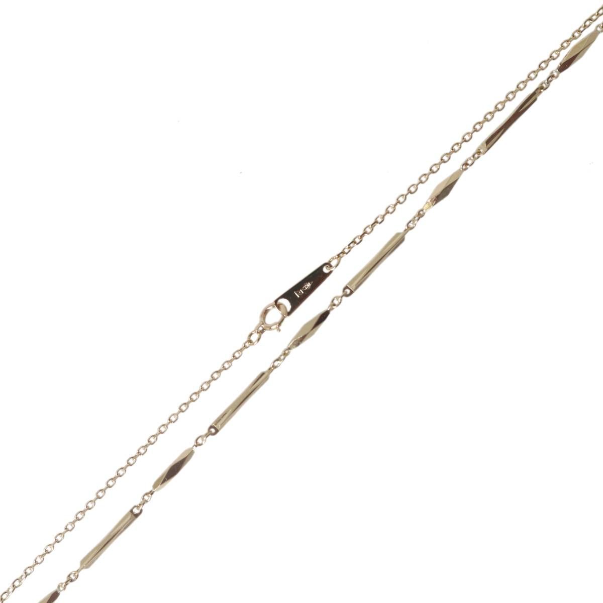 CITZEN/ シチズン K18切子デザインネックレス 検定刻印 50cm 8.8g 磨き
