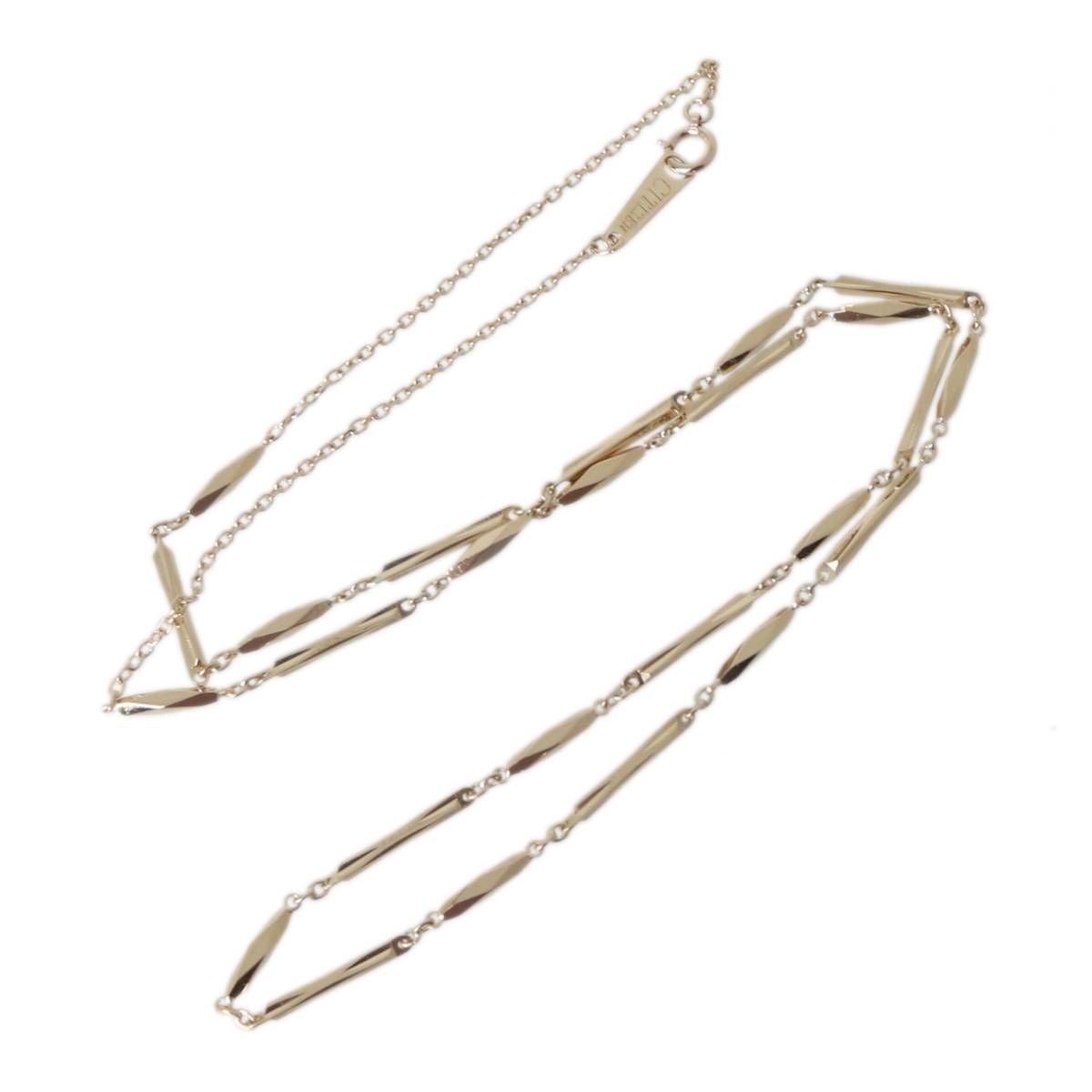 CITZEN/ シチズン K18切子デザインネックレス 検定刻印 50cm 8.8g 磨き