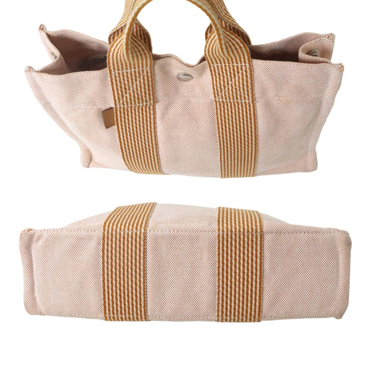 HERMES / エルメス フールトゥPm ハンドバッグ コットン オレンジ NO B