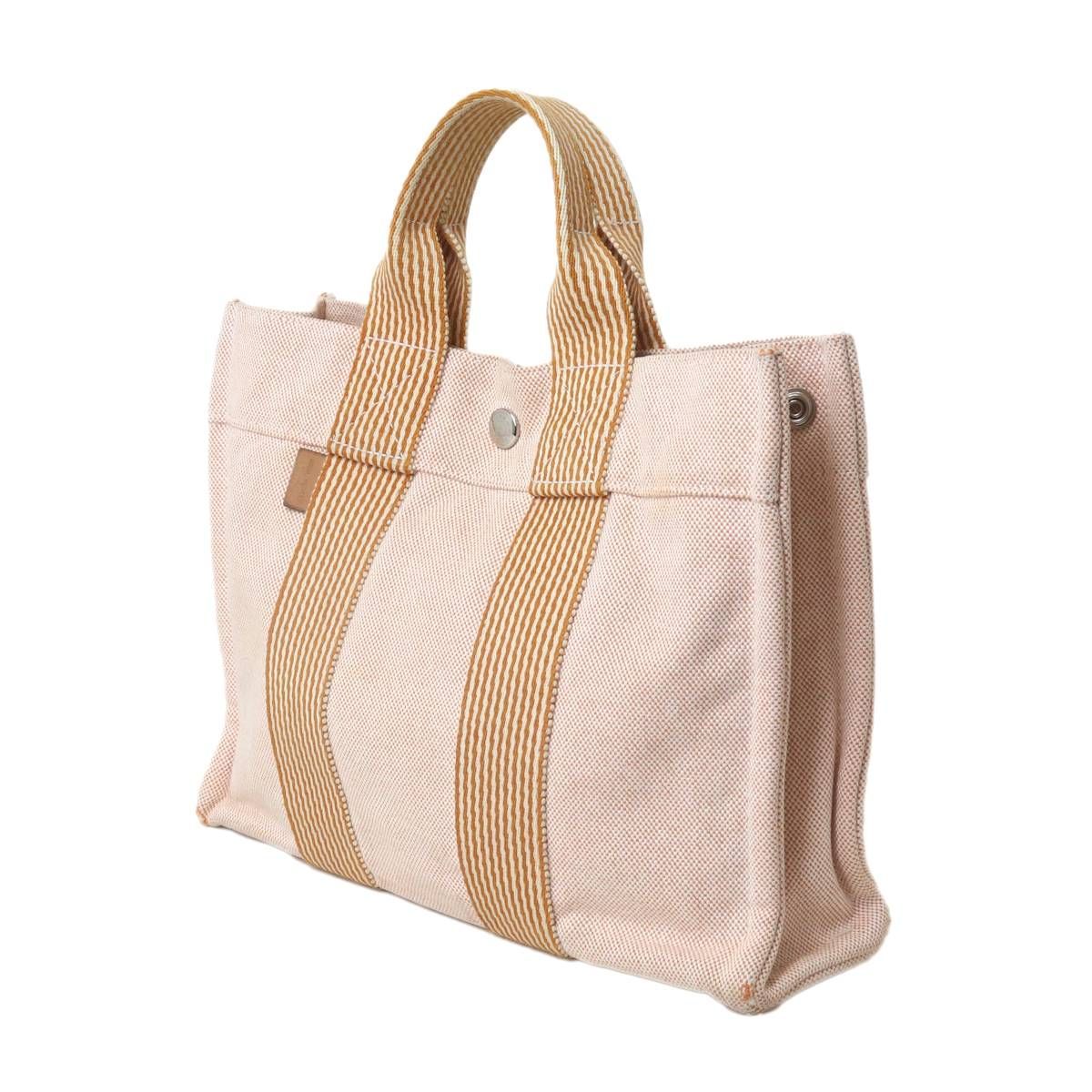 HERMES / エルメス フールトゥPm ハンドバッグ コットン オレンジ NO B