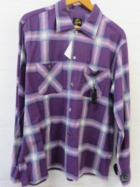 【】NEEDLES ﾆｰﾄﾞﾙｽﾞ 長袖襟ｼｬﾂ ﾜﾝｱｯﾌﾟｼｬﾂ RW303 ﾊﾟｰﾌﾟﾙ S 991888009