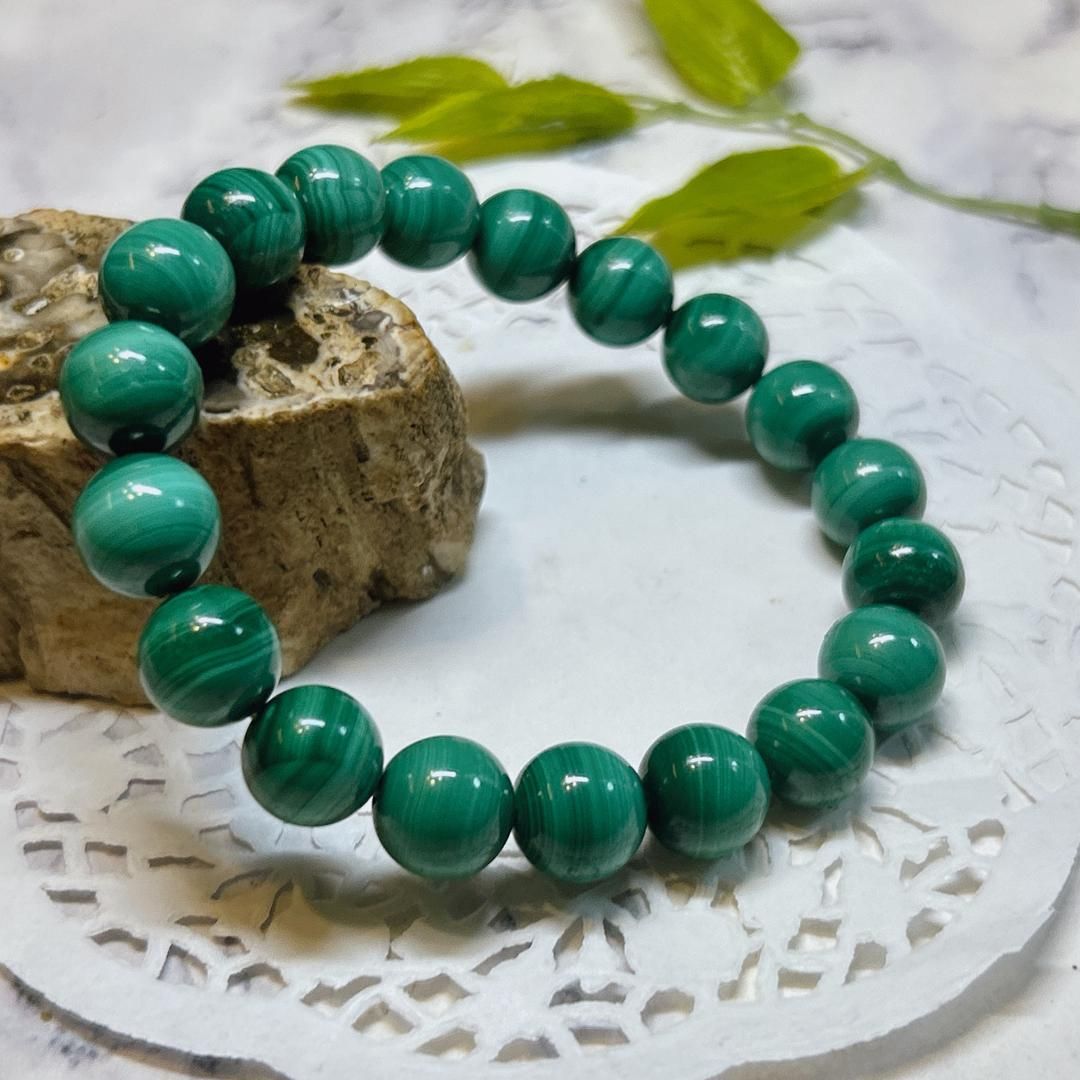 E16876】マラカイト 10㎜ ブレスレット Malachite＊bracelet 天然石