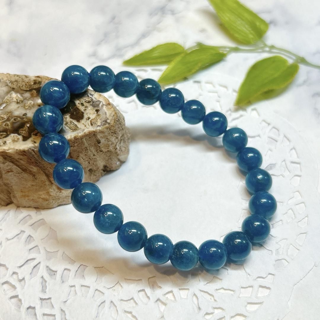 E16892】アパタイト 8㎜ブレスレット リフレッシュ Apatite bracelet