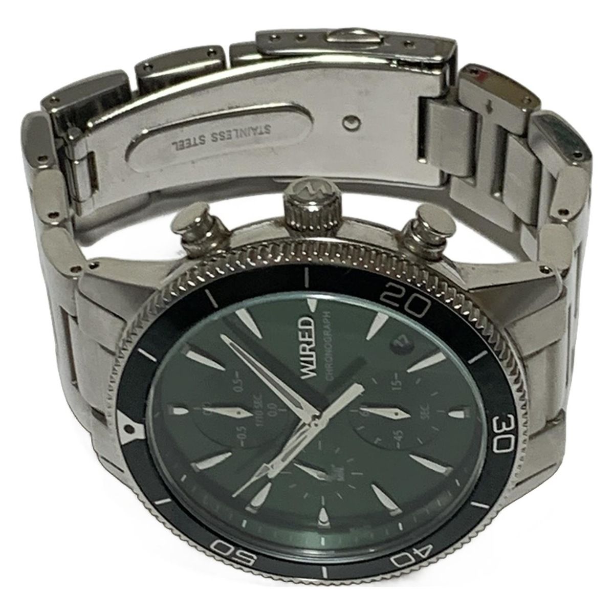WIRED ワイアード 腕時計 VD 57 KKE 0 メンズ クロノグラフ グリーン