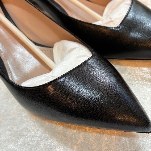 ジョルジオアルマーニ GEORGIO ARMANI ブラックレザー ポインテッド