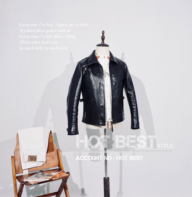 1.4mm ホースハイド 復刻40 sスタイル シングルライダース 革ジャン レザージャケット 植物鞣し 植物鞣し 馬革