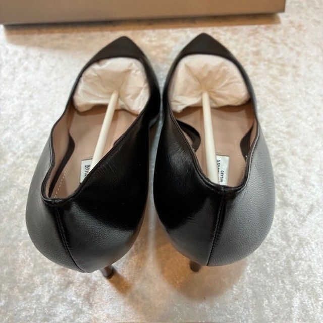 ジョルジオアルマーニ GEORGIO ARMANI ブラックレザー ポインテッド