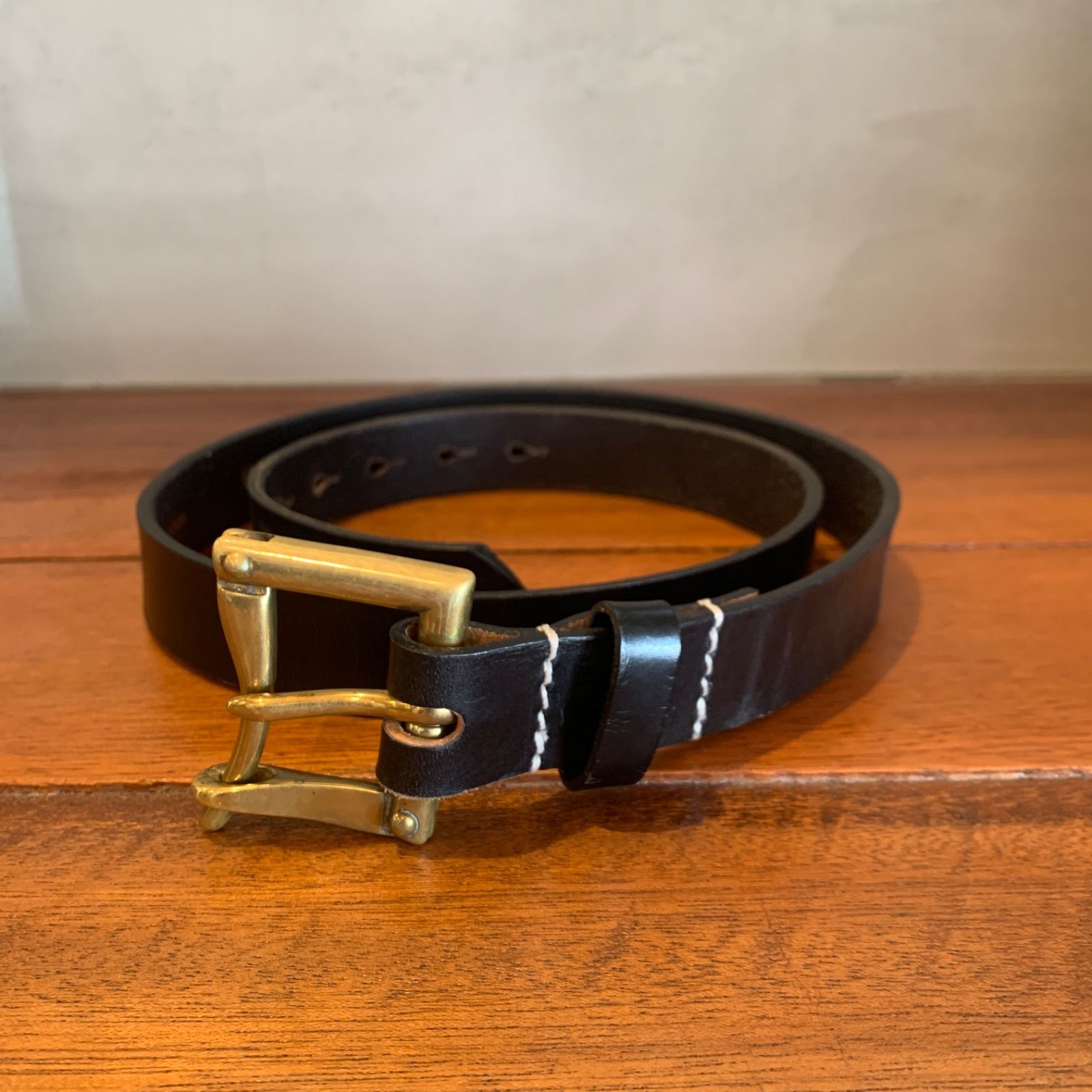 ファイヤーマンバックルベルト 36 ブライダルレザー ブラック スコットランド製