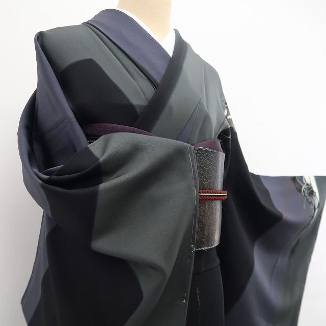  ❁tomihisa❁ 墨書き 着物 正絹 仕付け糸付 色彩と墨書きで魅せる洗練の美しさ 訪問着 7336 訪問着 付け下げ 着物