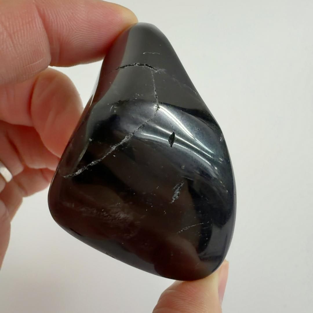 E32069】モリオン ペブル タンブル 黒水晶 Morion 天然石