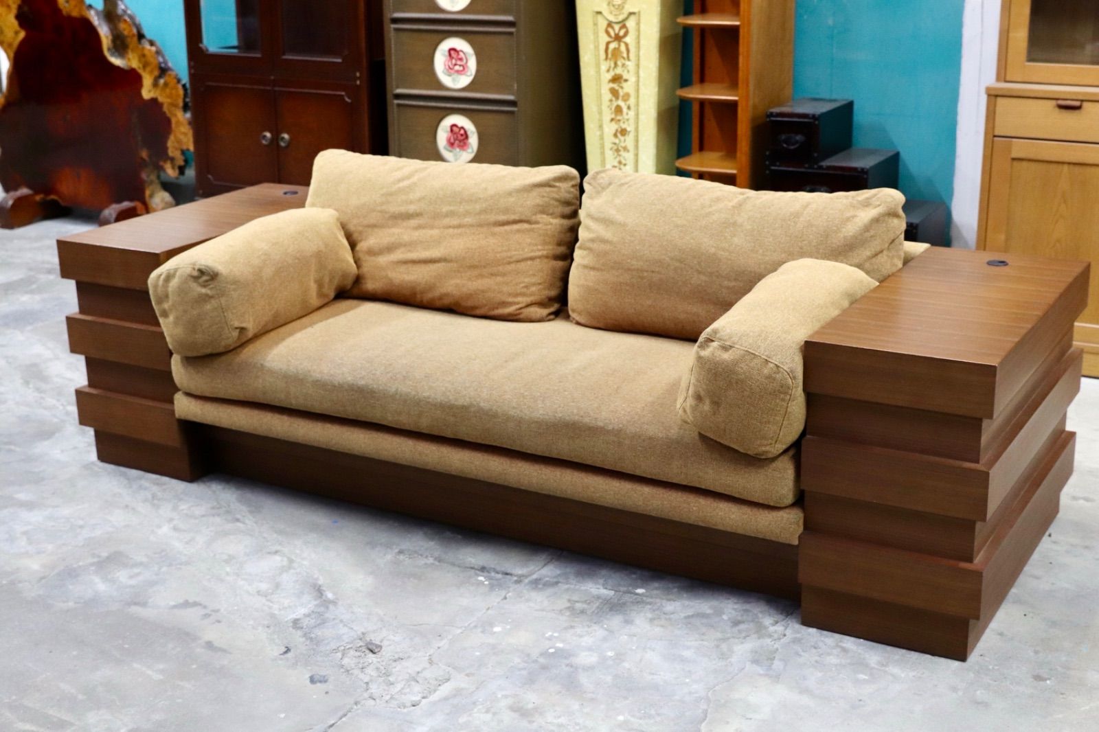 GMIK649 CONDE HOUSE カンディハウス 2人掛けワイドソファ ラブソファ 羽毛 ファブリック 北海道旭川