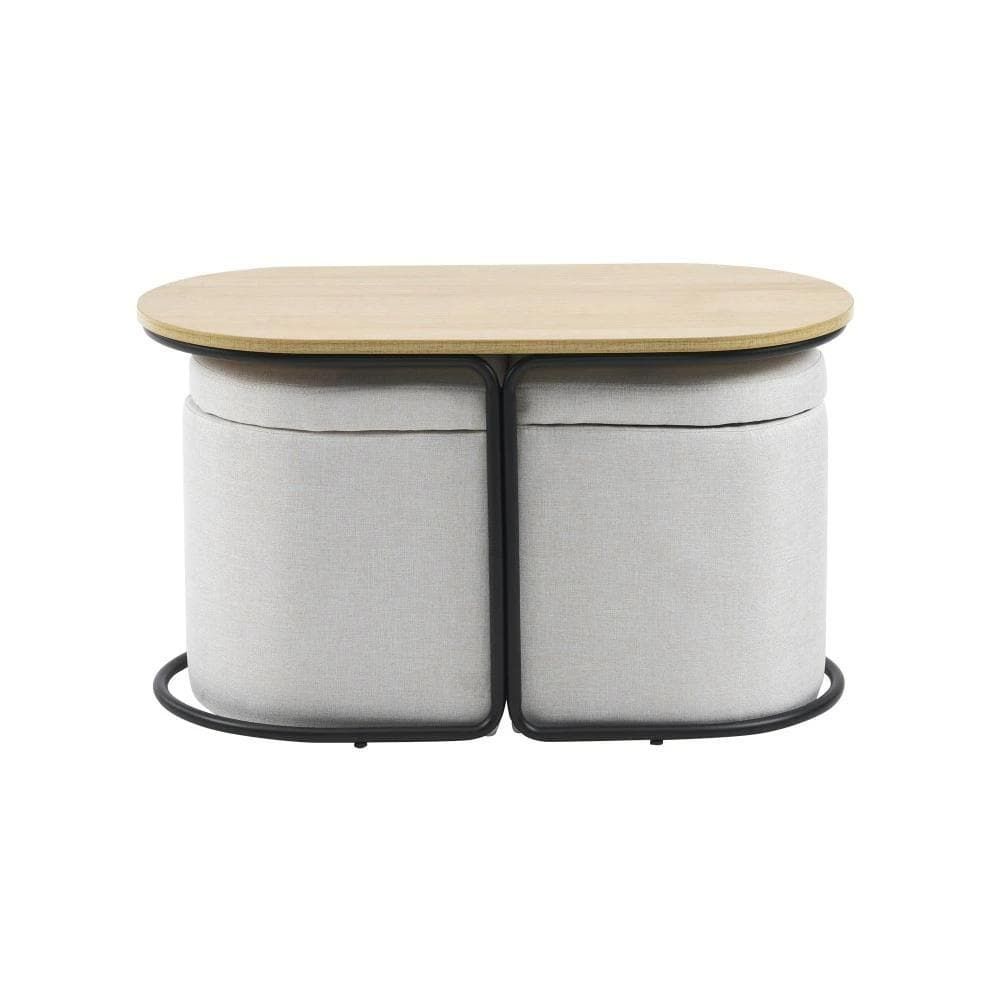 訳あり ナチュラルテーブル 完成品 スツール 付き 1340-170