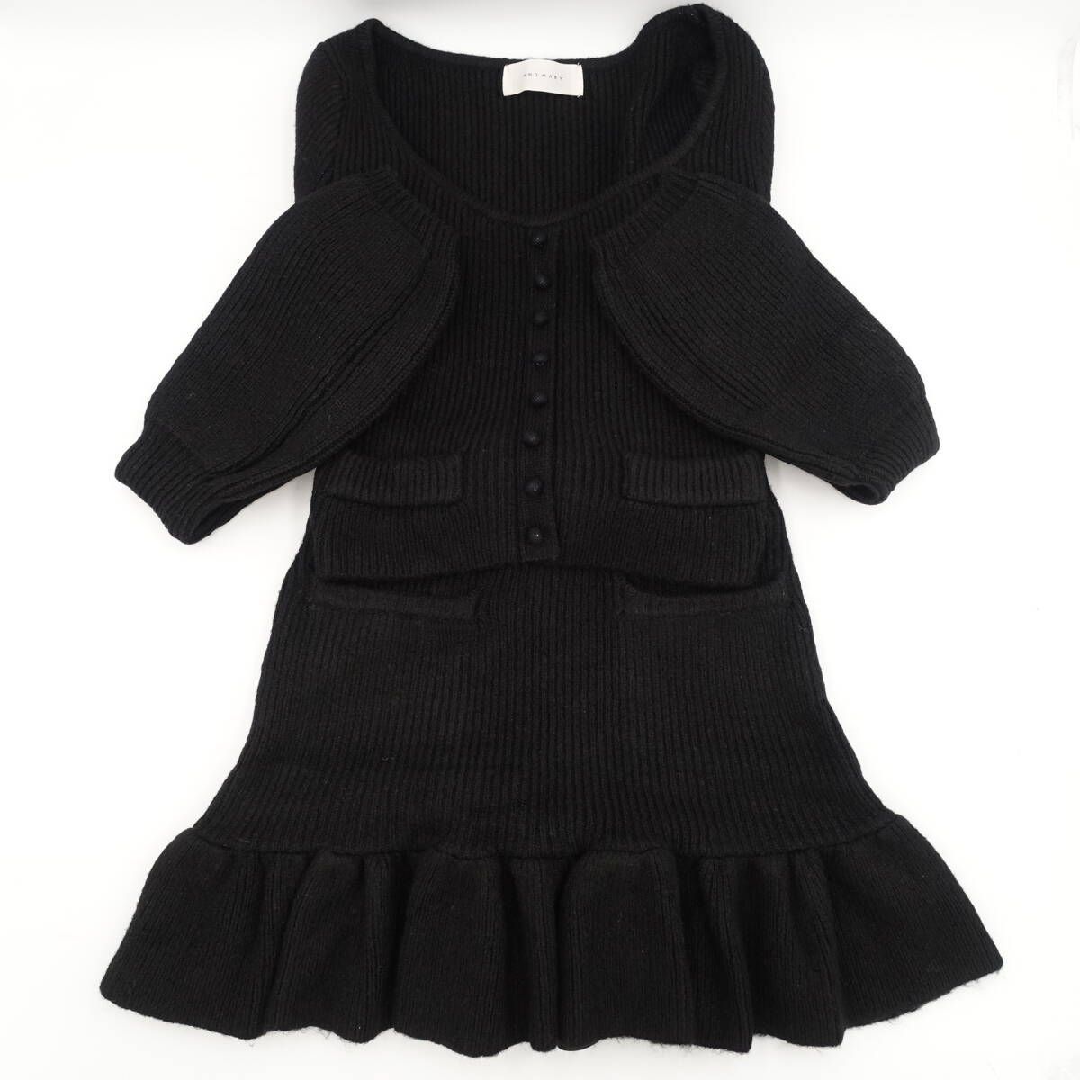 andmary セットアップ Lisa knit set up ブラック black 黒 Fサイズ