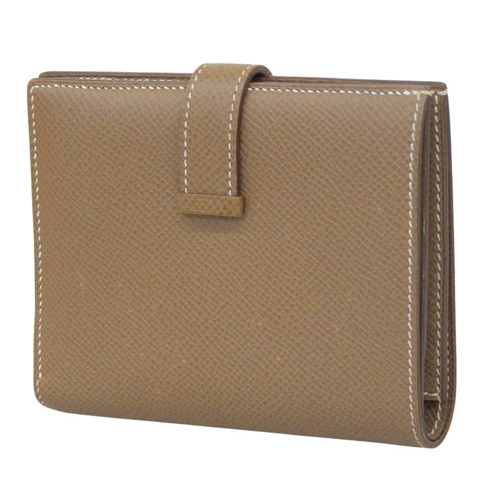 本物保証】 箱付 超美品 エルメス HERMES ベアン コンパクト Y刻印 二