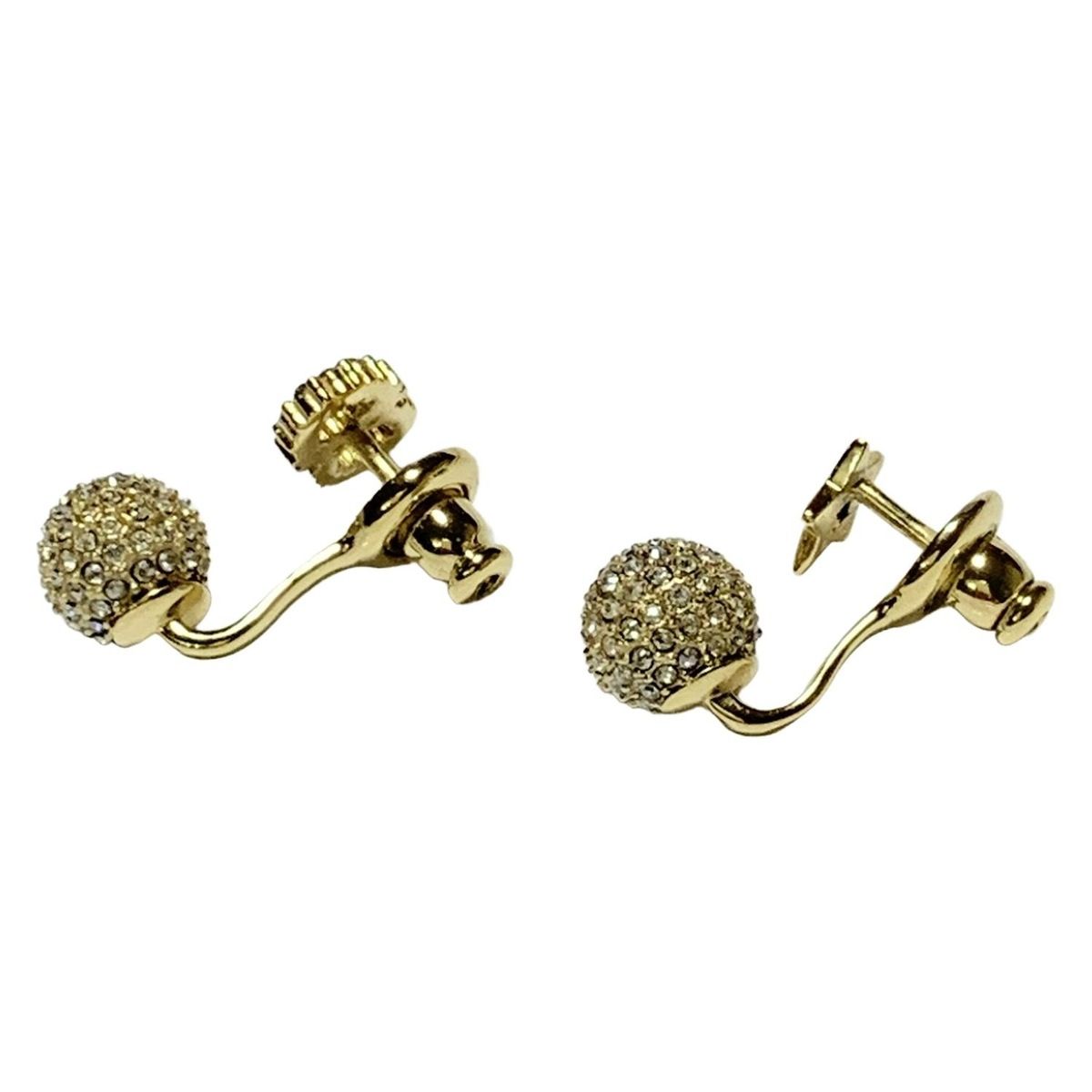 DIOR ChristianDior ディオール クリスチャンディオール ピアス ゴールド クリア