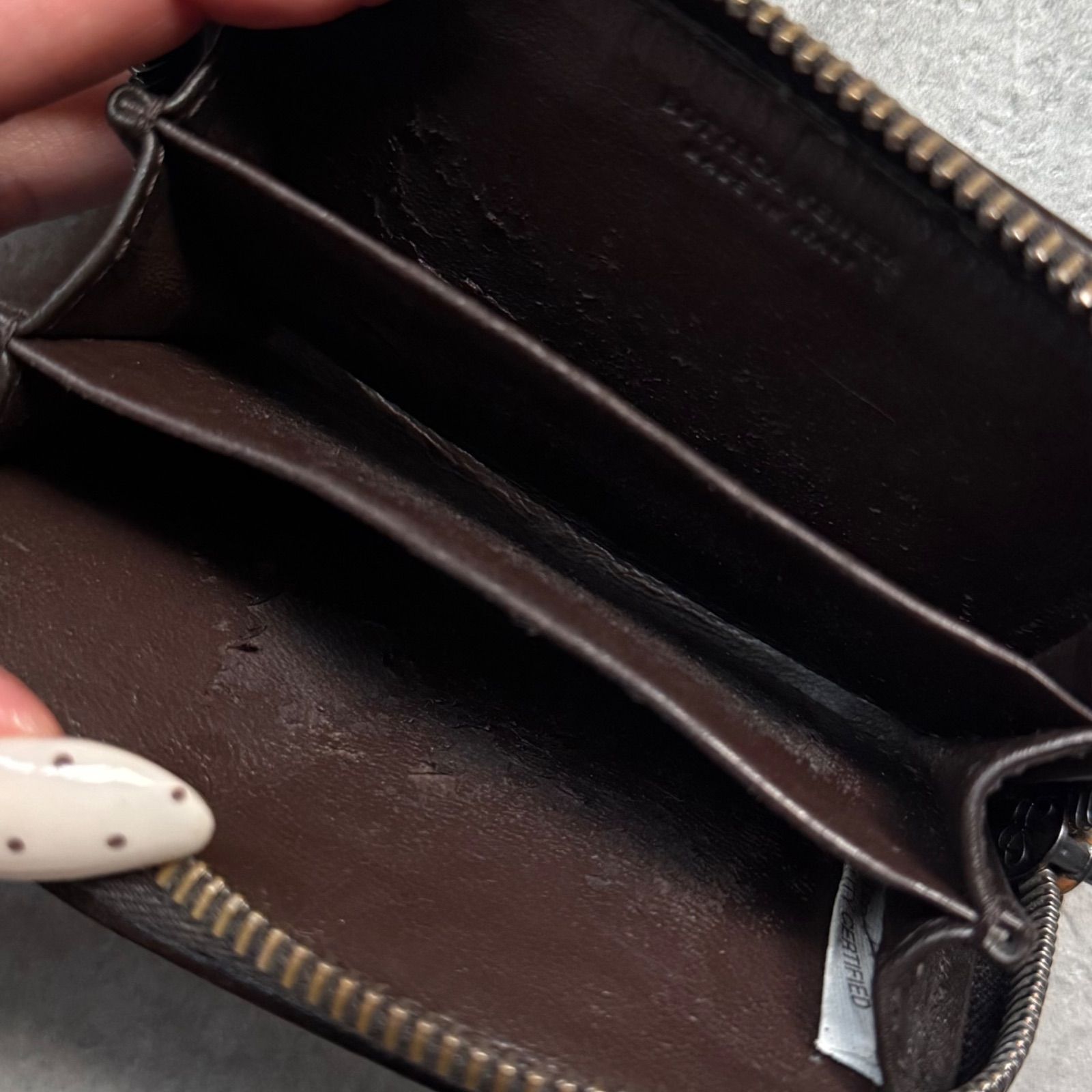 BOTTEGA VENETA ボッテガヴェネタ イントレチャート コインケース カードケース 小銭入れ ブラウン カーフレザー コンパクトウォレット コインケース 小銭入れ 小物 メンズ