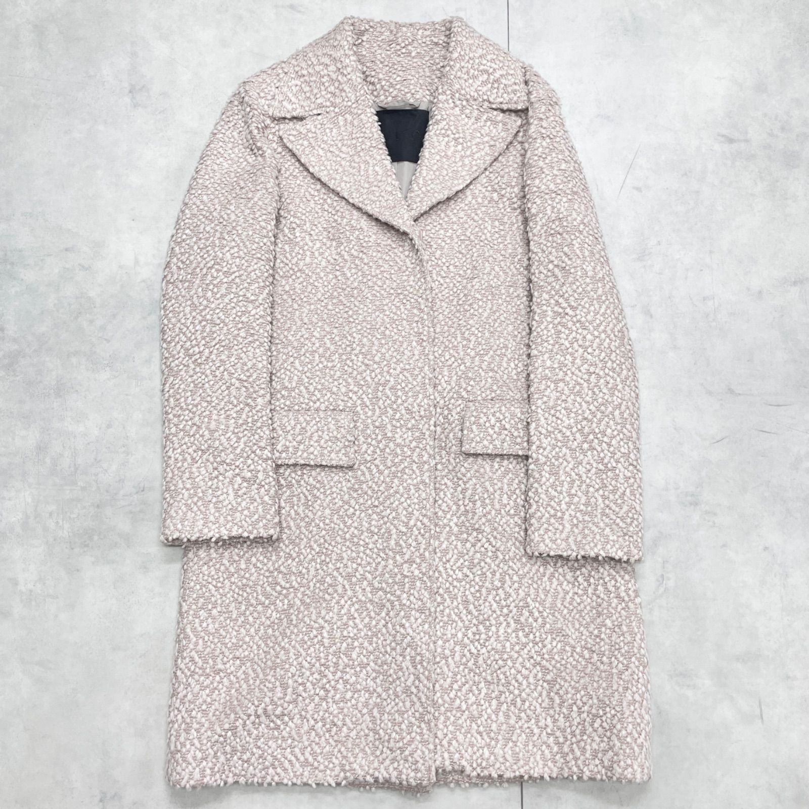 SALCO サルコ ロングコート モヘヤ ウール ピンク イタリア製 レディース 40