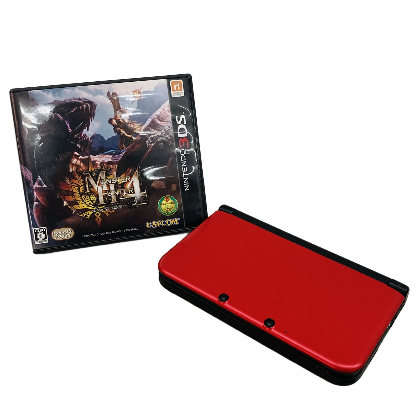 Nintendo 3 DS LL SPR-001 レッド ニンテンドー ゲーム機 モンスターハンター4 任天堂