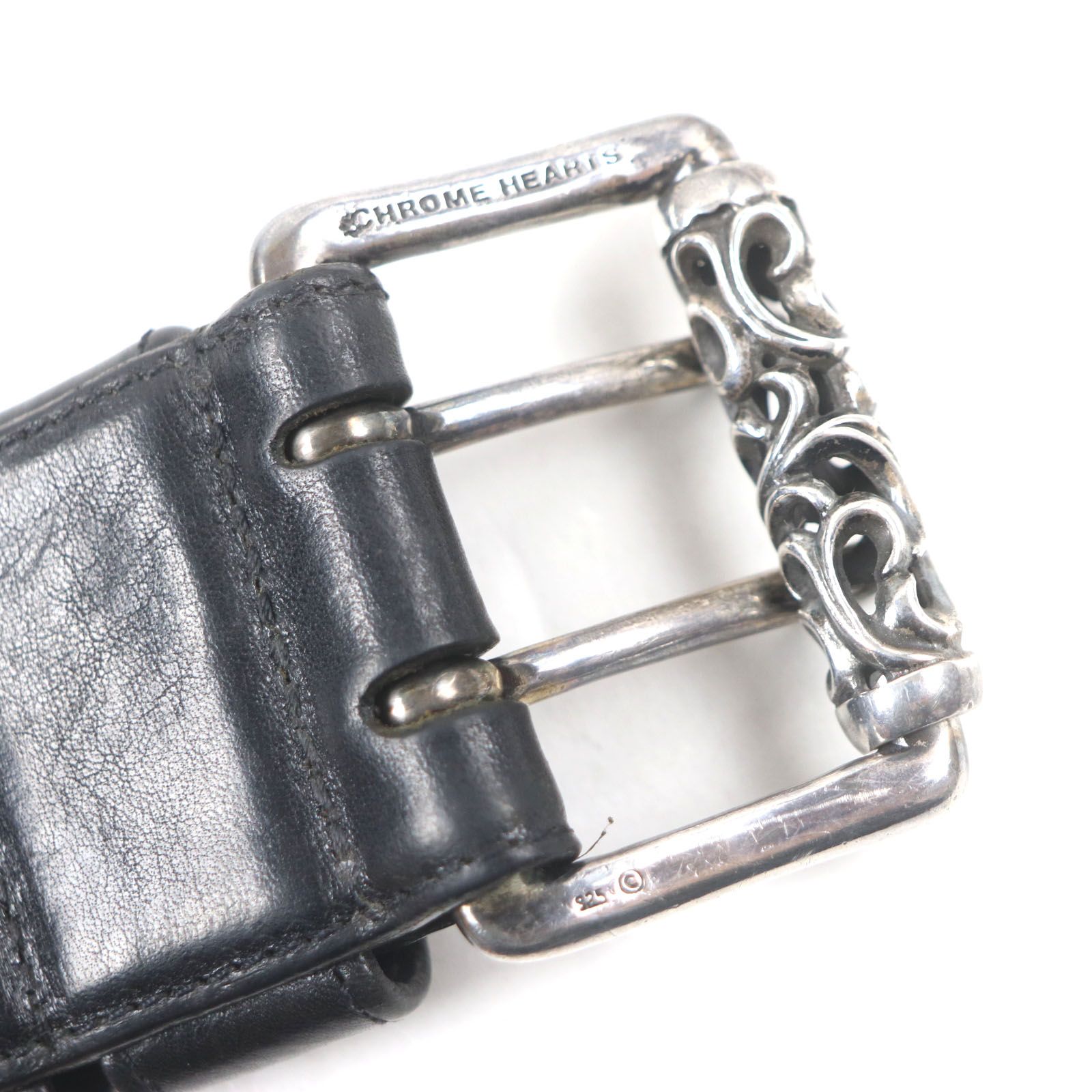 良品▽CHROME HEARTS クロムハーツ ダブルピン クロスボールスタッズ