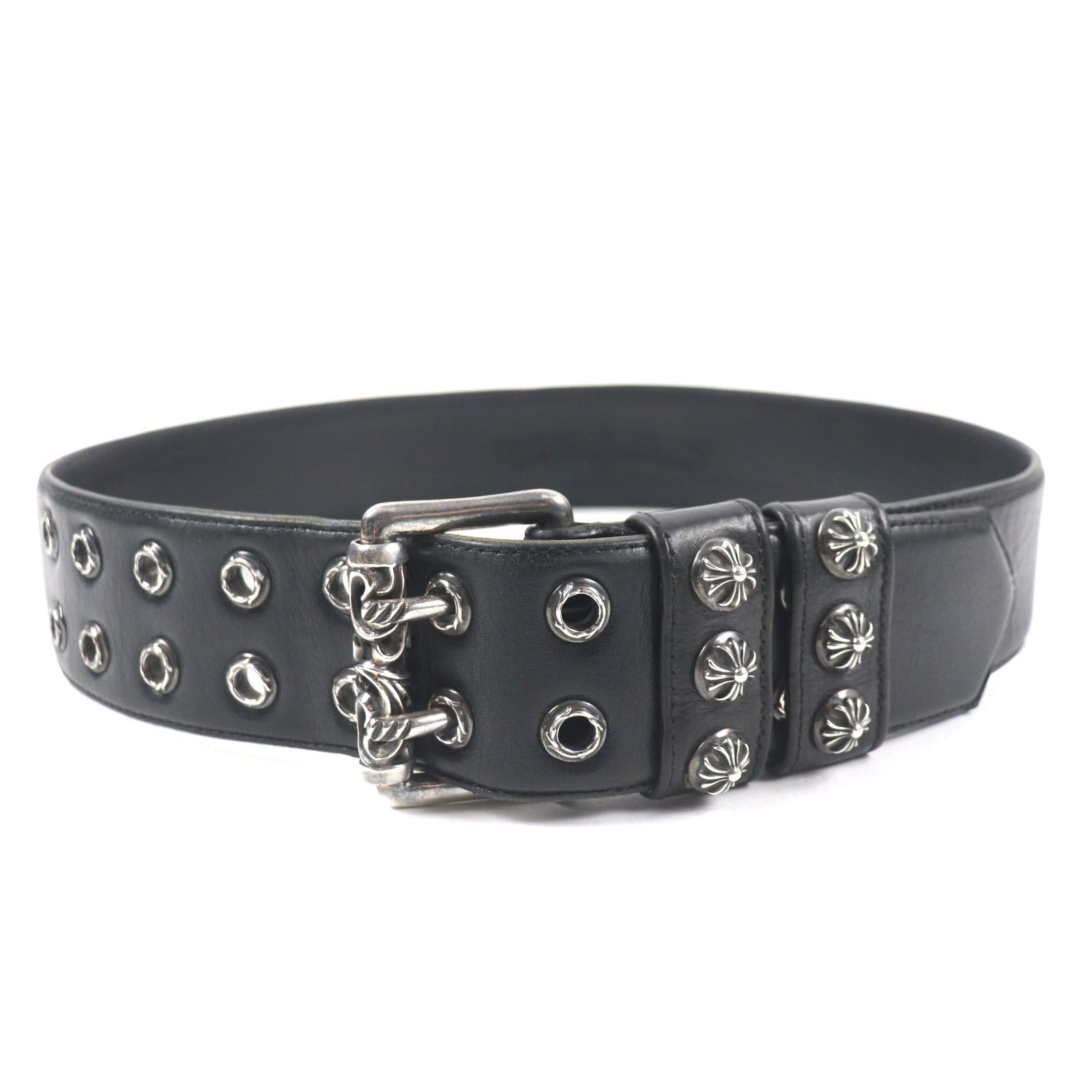 良品▽CHROME HEARTS クロムハーツ ダブルピン クロスボールスタッズ