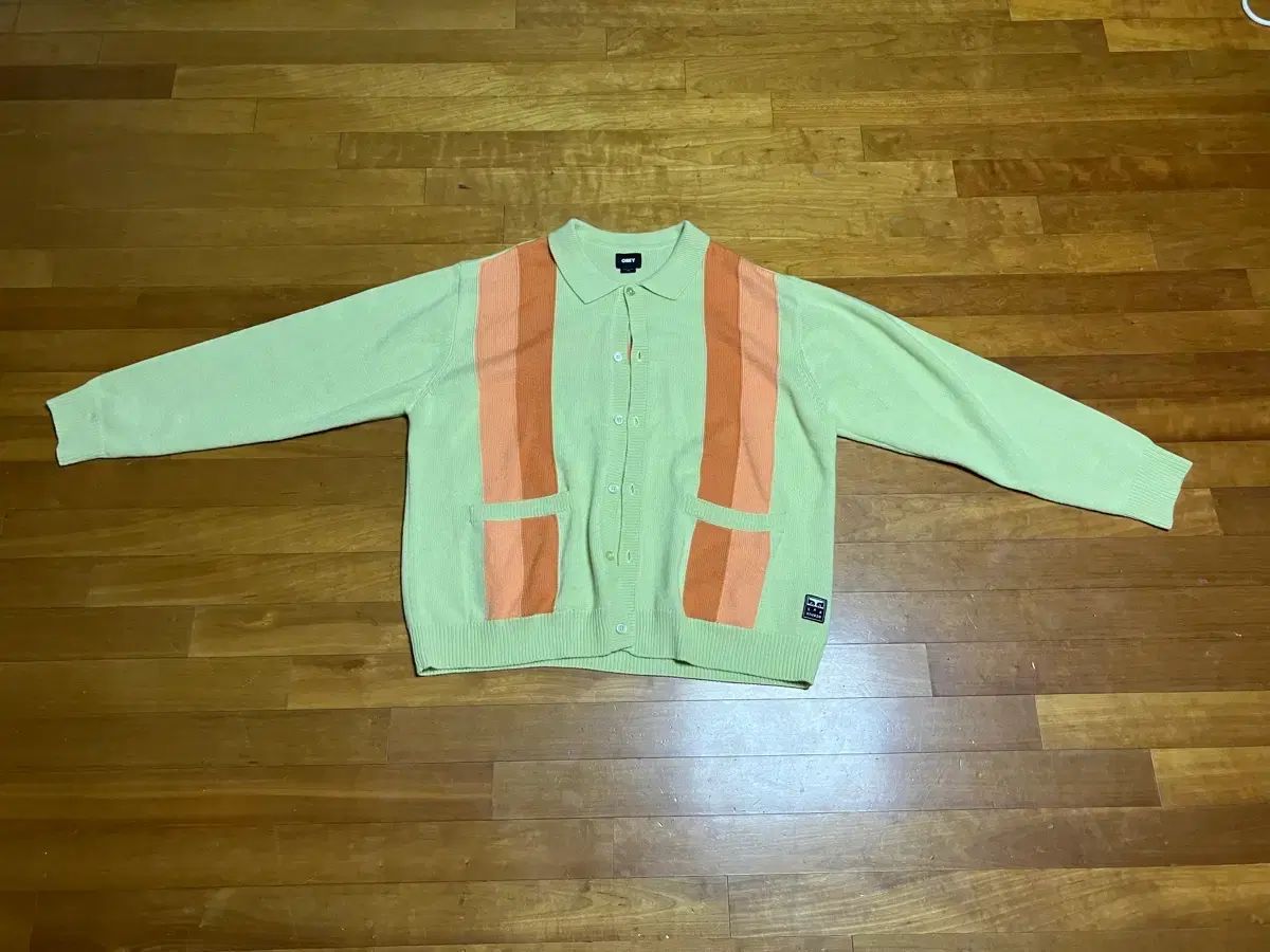 アイエプスタジオ x オベイ カーディガン イェロー xxl