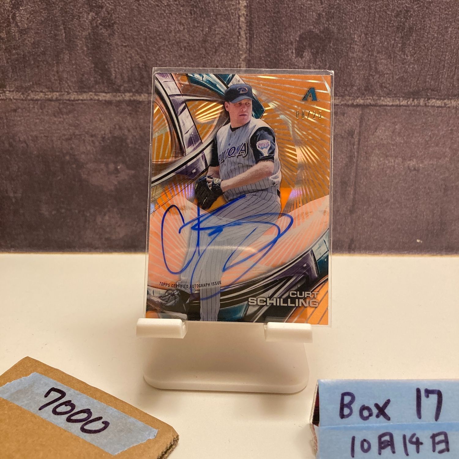 2016 Topps High Tek Curt Schilling 08/25 直筆サインカード Arizona