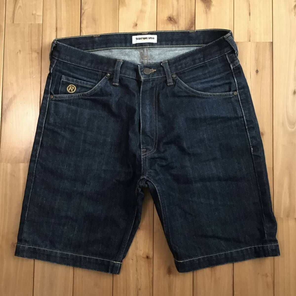 Fire BAPESTA デニム ハーフパンツ Mサイズ a bathing ape BAPE sta