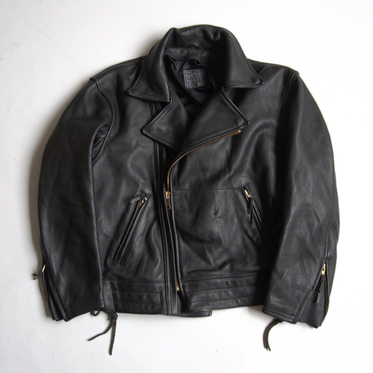 美品/ビッグサイズ】KADOYA【ダブルライダースジャケット】3L レザー