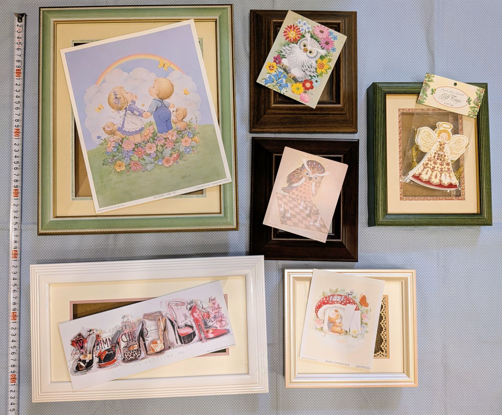 G 6 シャドーボックス 額 6点 プリント付き