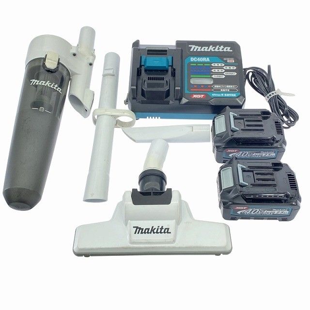  比較的 makita マキタ 40 Vmax 充電式クリーナー CL 001 G 白 バッテリ 2.5 Ah 充電器 サイクロンアタッチメント付119907 電動ハンマー 電動工具 エア工具