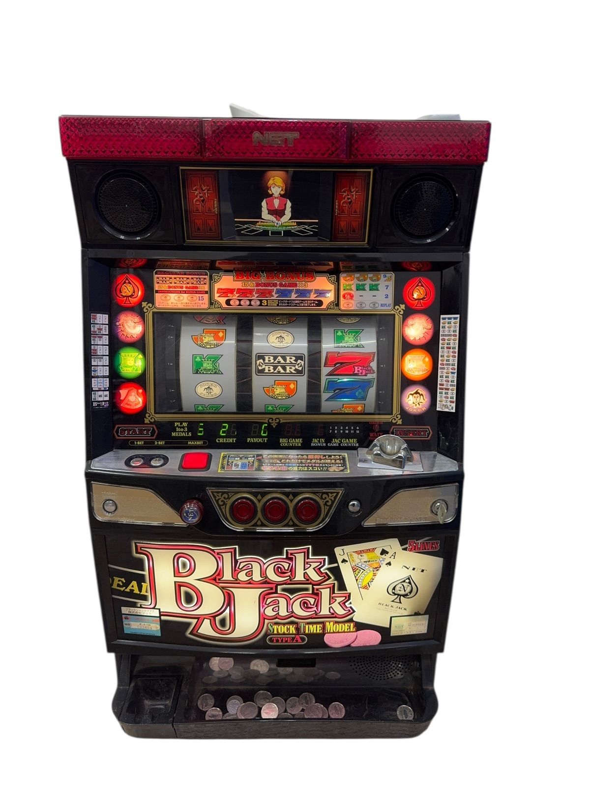 ジャンク】 スロット Black Jack Stock Time Model ブラックジャック