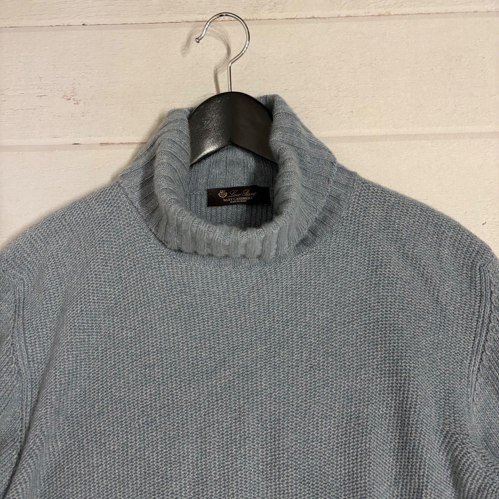 美品 Loro Piana ロロピアーナ ベビーカシミヤ100% タートルネック