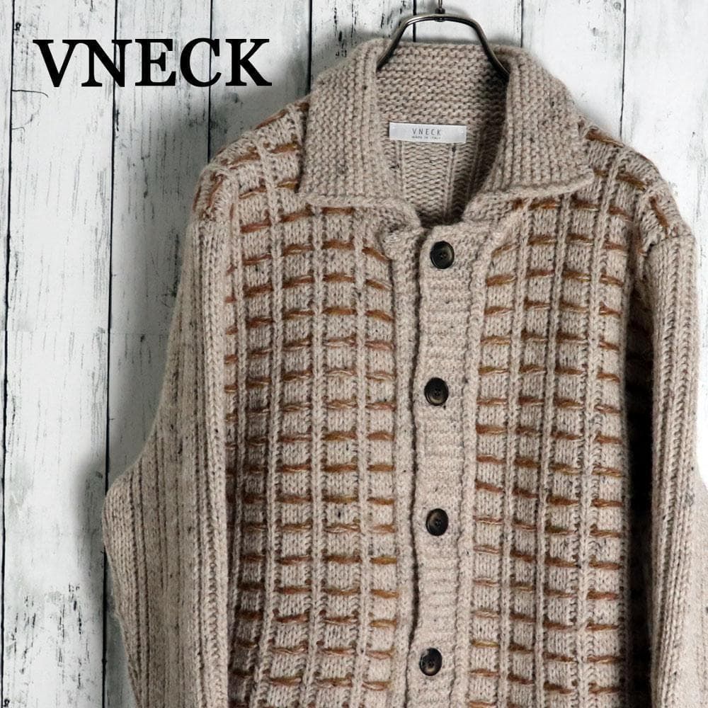 超 VNECK イタリア製 シェットランドウール カーディガン