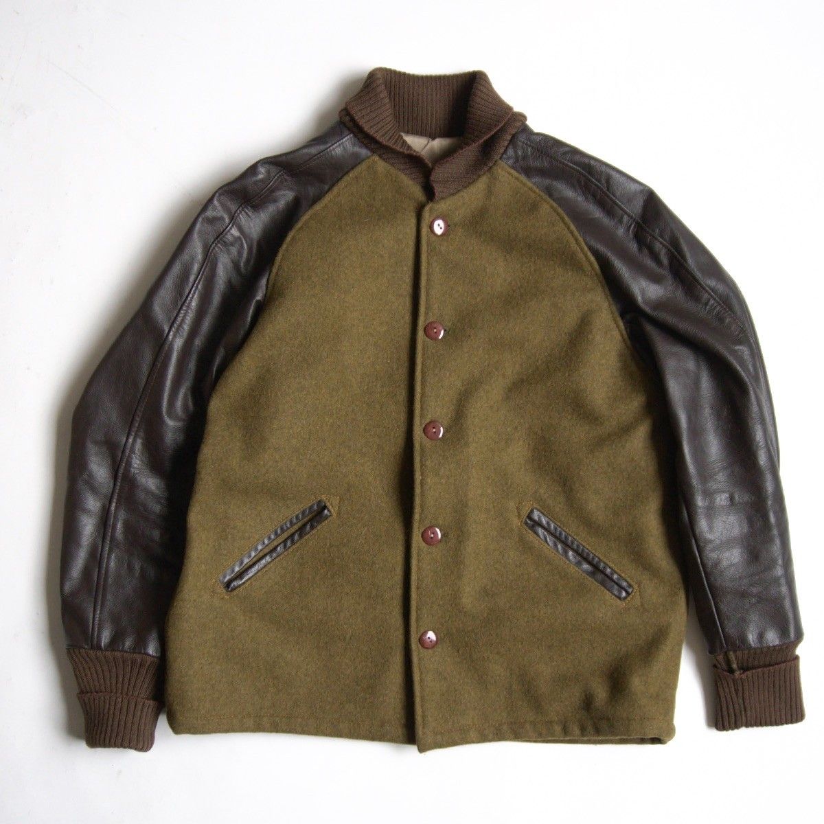 ネペンテス別注】SKOOKUM【メルトン×レザー スタジャン】38 スクーカム