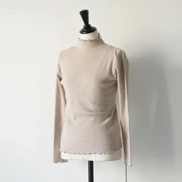 frescute フレスキュート | メロー細身リブインナー ベージュ size 38 トップス 25 AW