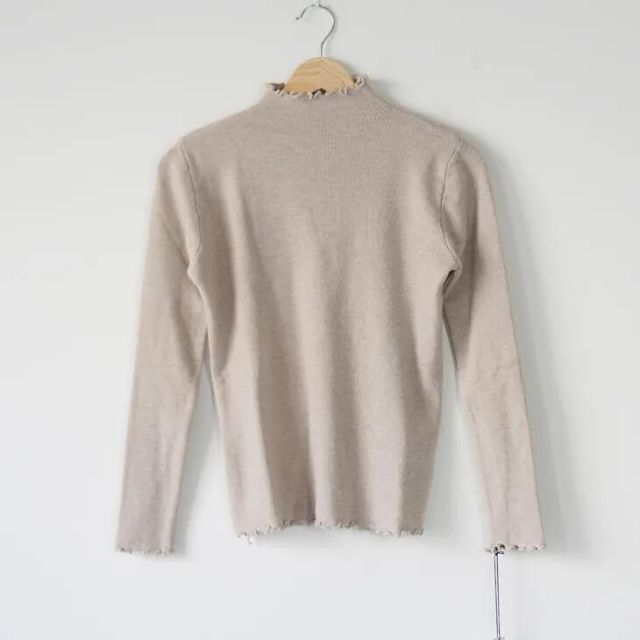 メロー細身リブインナー ベージュ