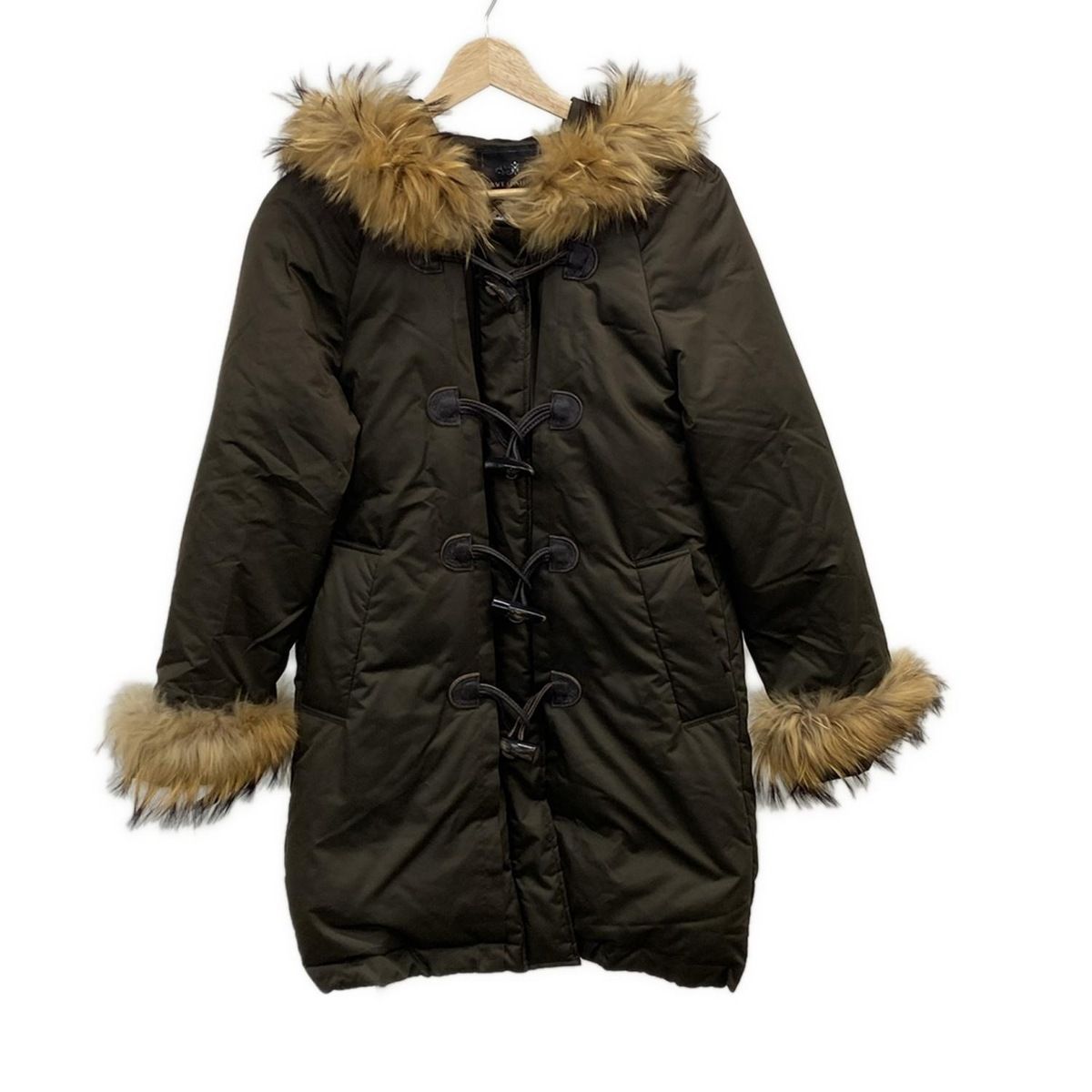 GRACE CONTINENTAL グレースコンチネンタル ダウンコート レディース - カーキ 長袖 ジップアップ ファー着脱可 冬