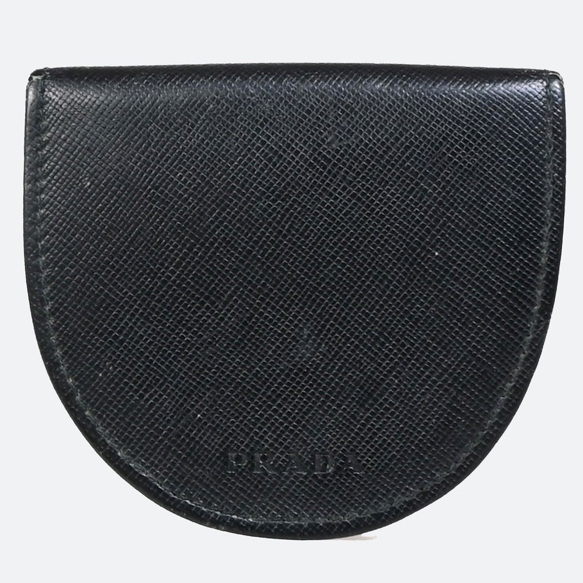 PRADA プラダ 小銭入れ コインケース ロゴ レザー 黒 ブラック 01 BS 117