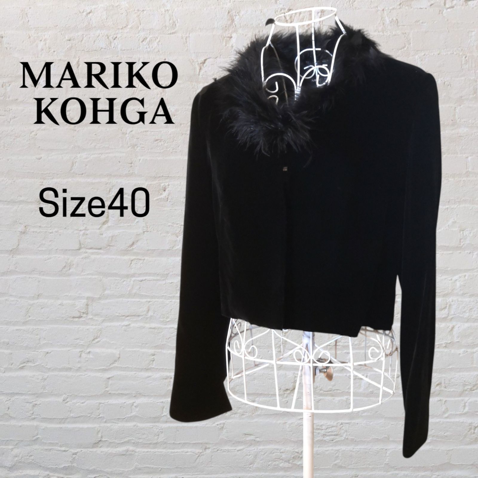 アニエスベー ファーボレロ黒 size40
