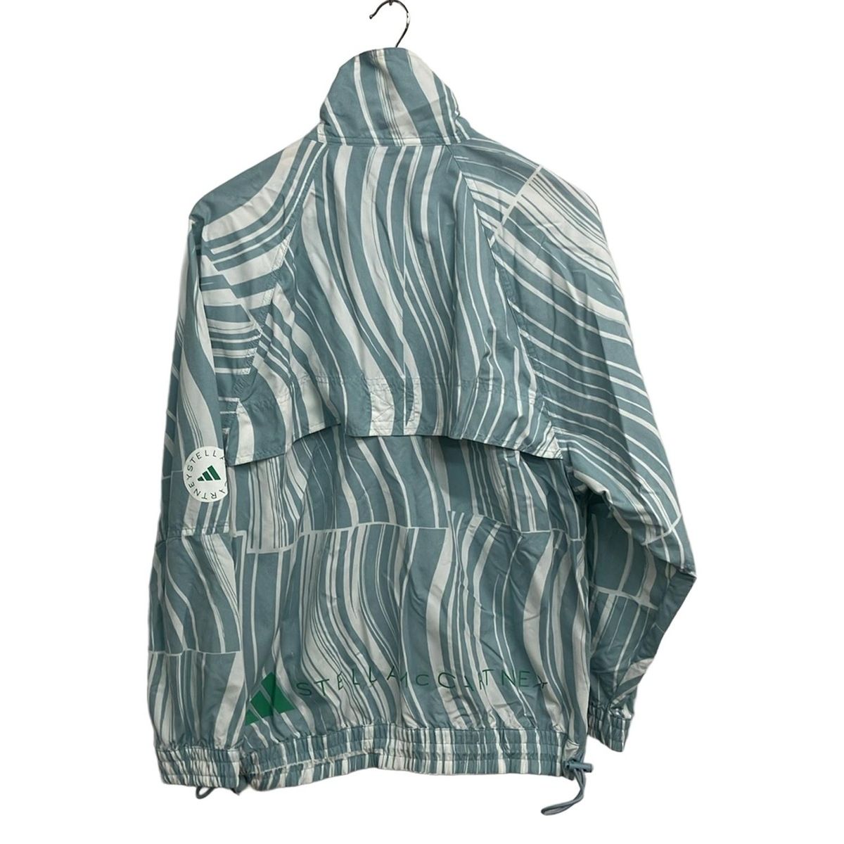ADIDAS BY STELLA McCARTNEY アディダスバイステラマッカートニー ブルゾン サイズA M レディース - ブルーグレー×白 長袖 春 秋