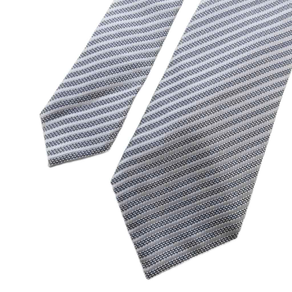 未使用タグ付　アルマーニ　ネクタイ　グレー　ドット　シルクジャガード ジョルジオアルマーニ GIORGIO ARMANI タグ付き ネクタイ 絹 シルク