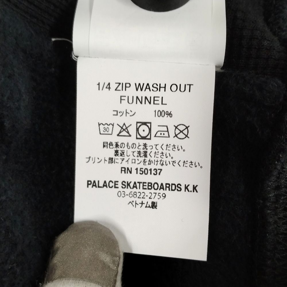 PALACE パレス 1/4 ZIP WASH OUT FUNNEL ウォッシュ加工 ジップ