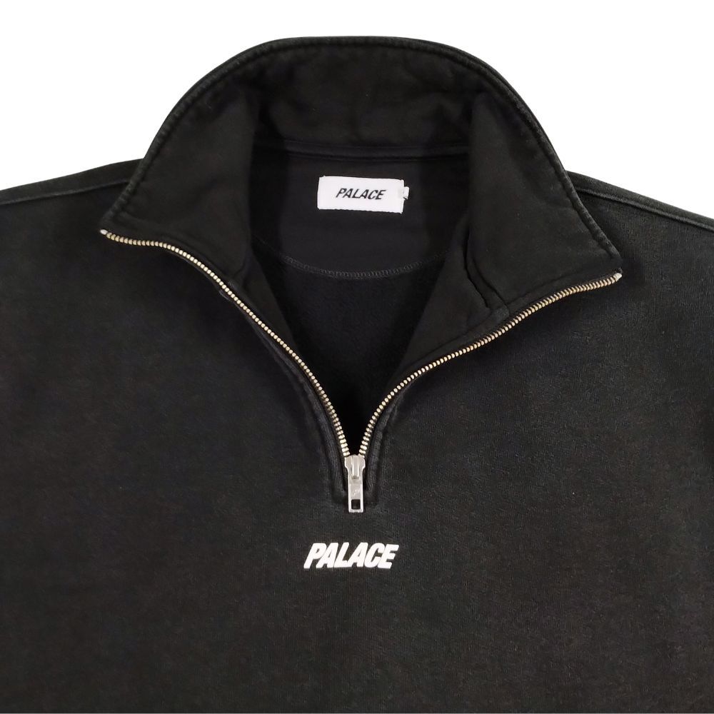 PALACE パレス 1/4 ZIP WASH OUT FUNNEL ウォッシュ加工 ジップ スウェット ブラック サイズ M 正規品 / 53122 PALACE パレス 1/4 ZIP WASH OUT FUNNEL ウォッシュ加工 ジップ