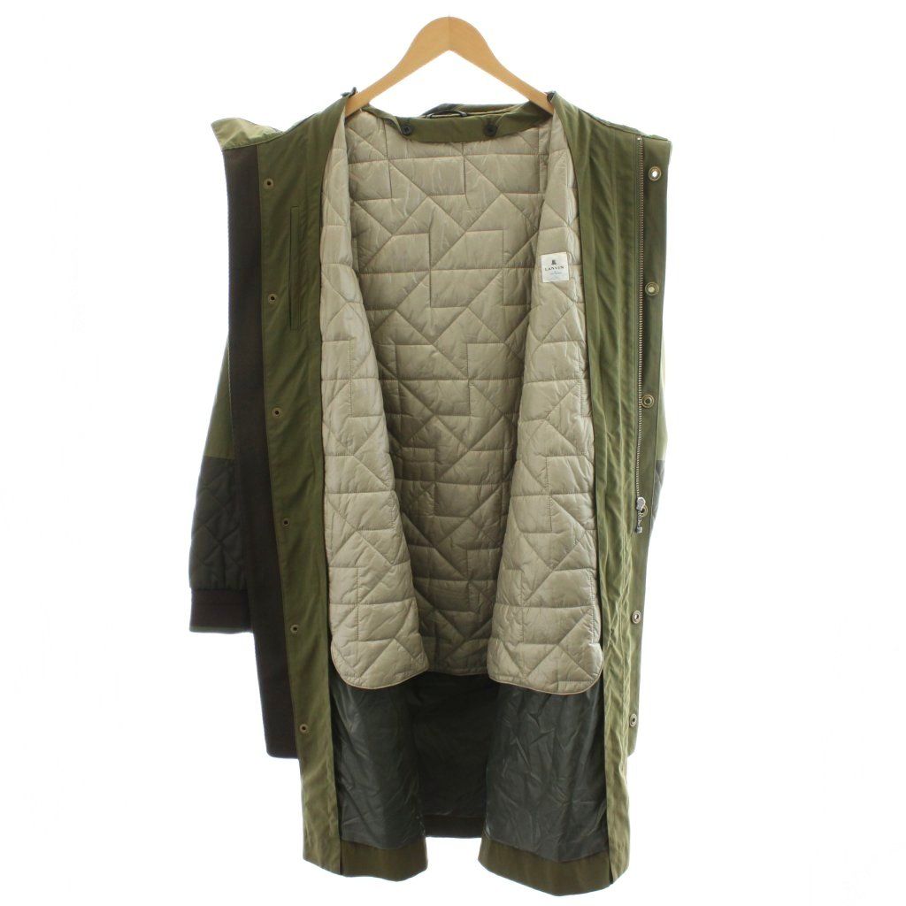 ランバンオンブルー LANVIN en Bleu コート ロング丈 ライナー付き アウター 46 カーキ /AN27