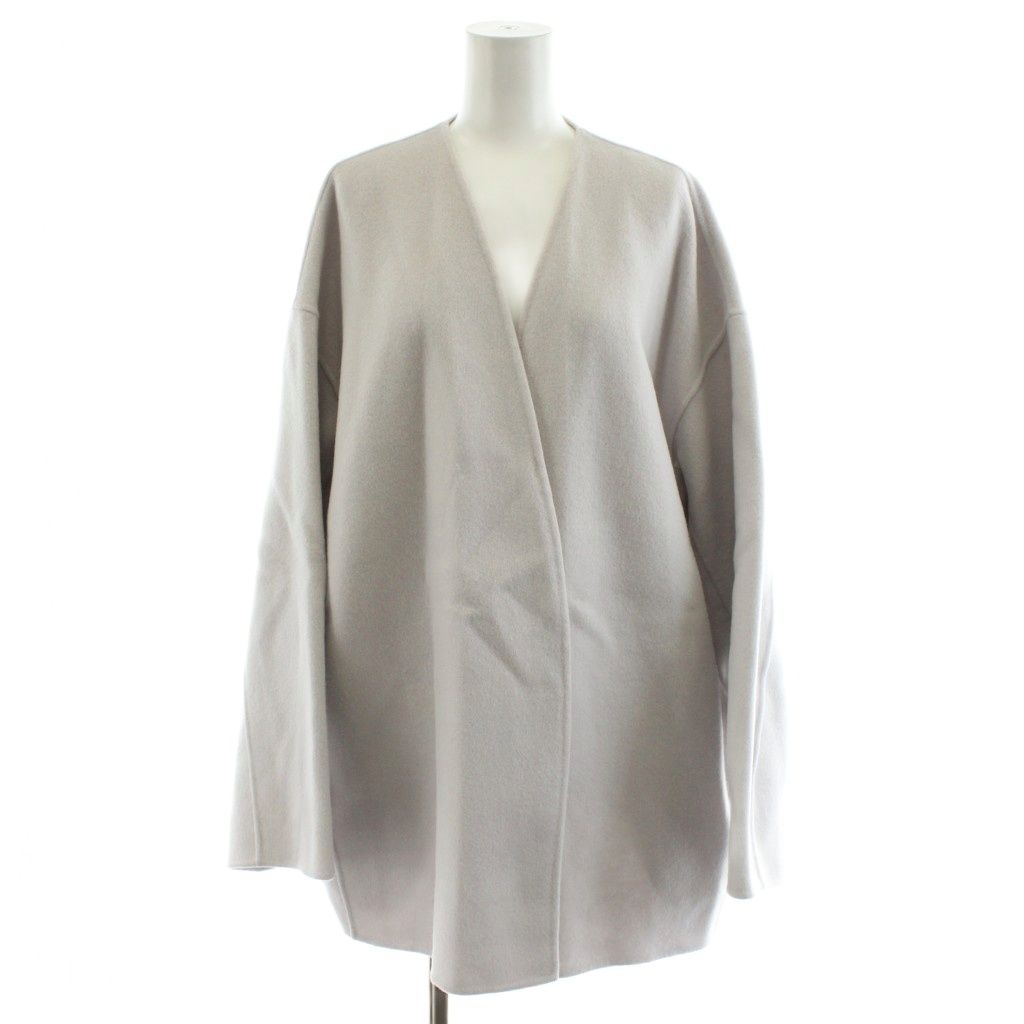 ノーク N.O.R.C NORC ミドル丈リバーコート ノーカラーコート ウール アウター 2 ライトグレー 912286-9134 /AN23