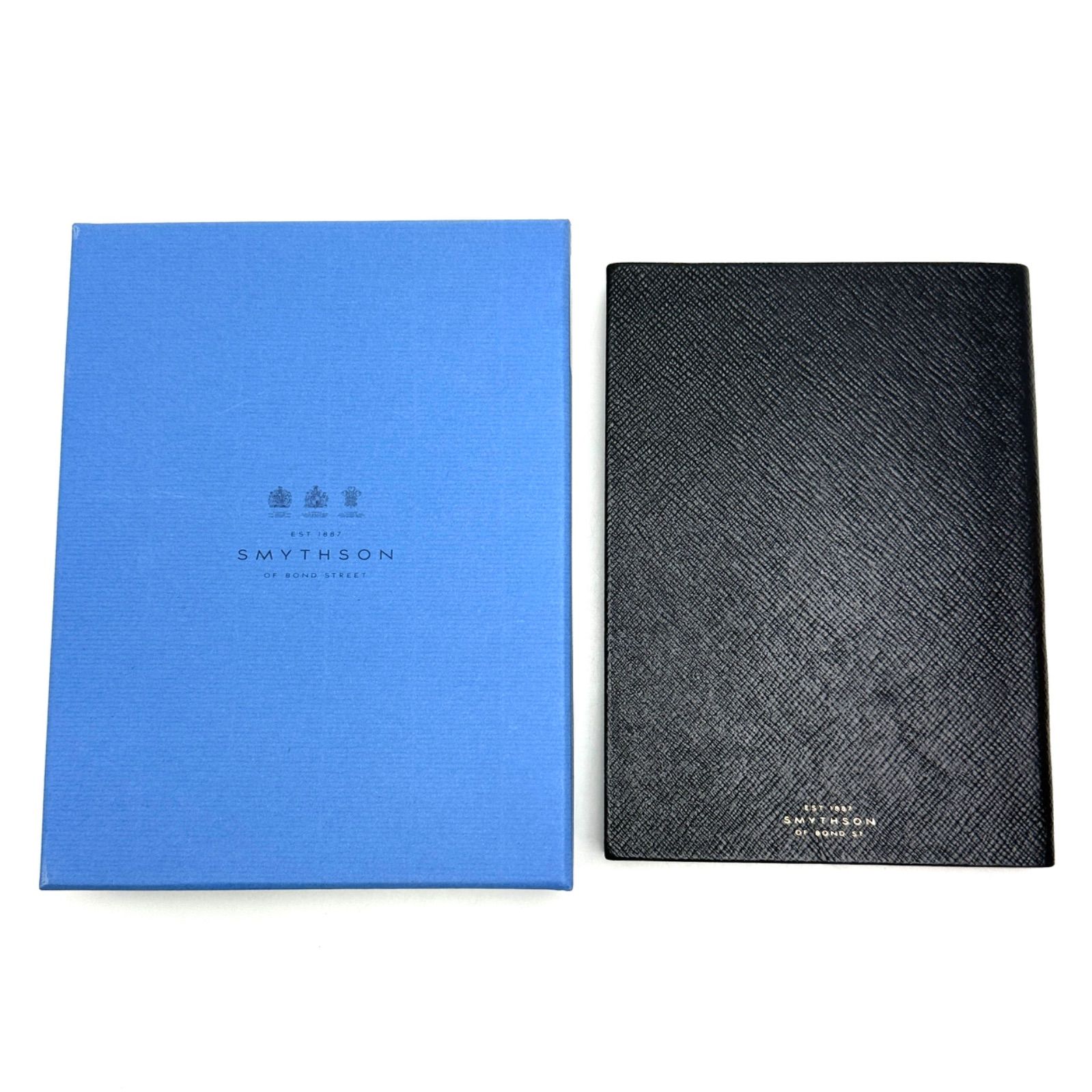 |元住吉 ♥品 スマイソン SMYTHSON ノートブック ブラック レザー メモ帳 文房具