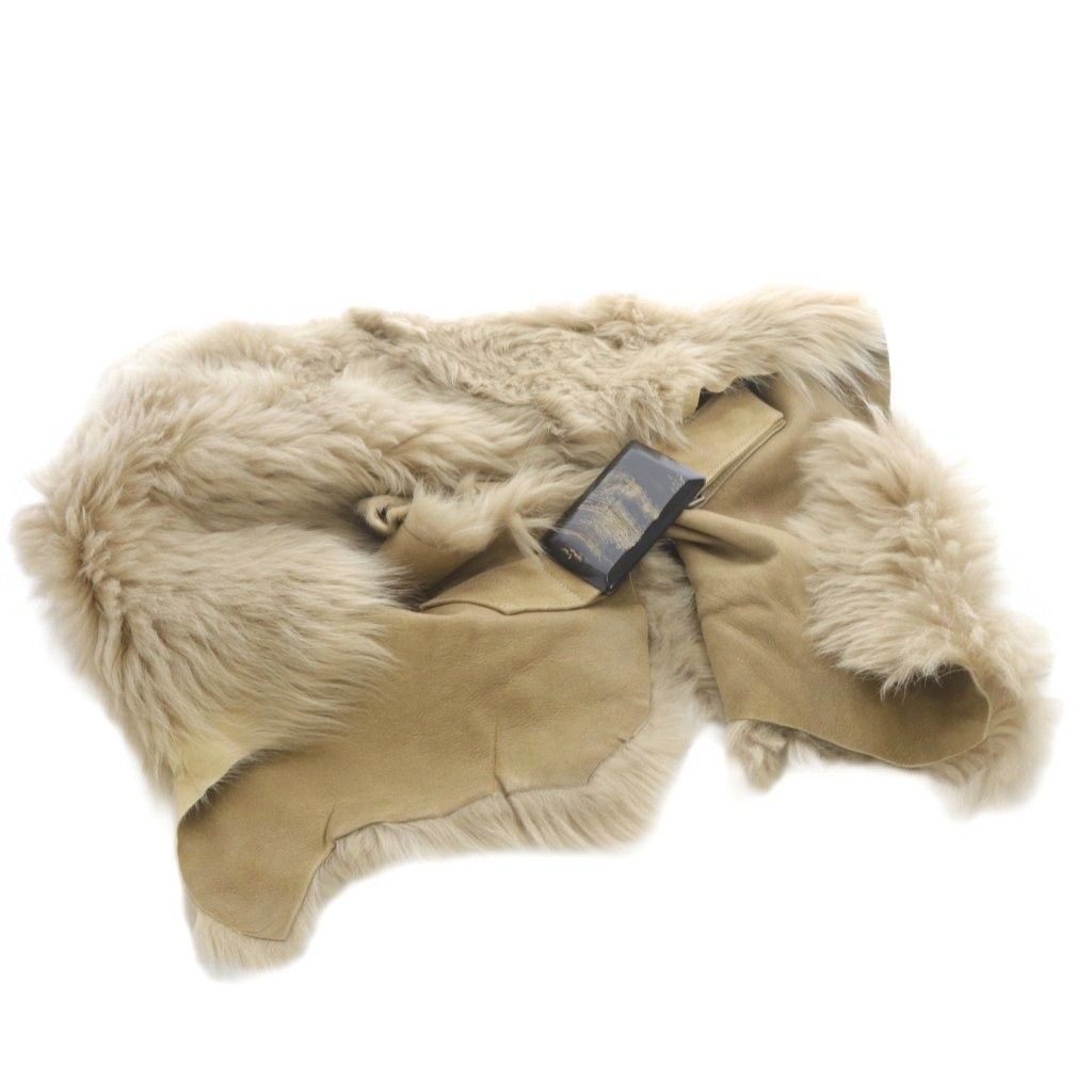 カールドノヒュー KARL DONOGHUE ムートン ショール ストール 茶色