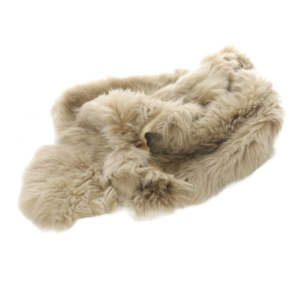 カールドノヒュー KARL DONOGHUE ムートン ショール ストール 茶色